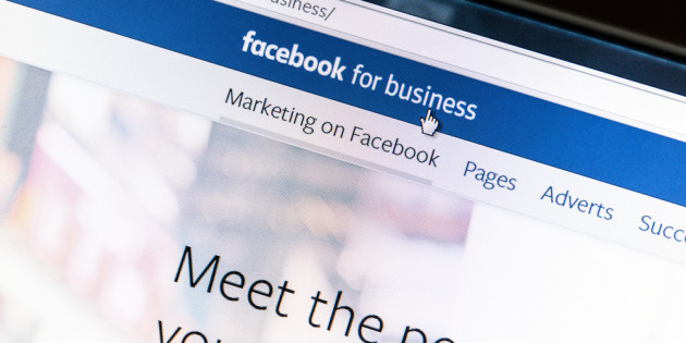Ostersund, Sweden - Feb 5, 2015: Close up of Facebook for business webpage on a computer screen. Facebook is the largest social media network on the web.